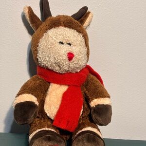 Vintage Rare Starbucks 2003 Holiday Rudolph Bearista Bear 11" Bean Bear
